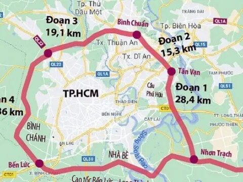 Dự án Vành đai 3 đi qua 4 tỉnh miền Nam sẽ có 8 dự án thành phần?