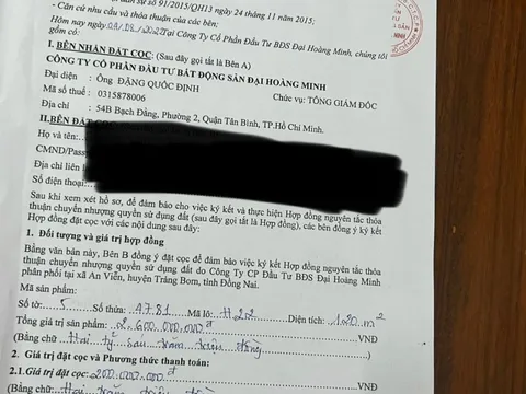 Nhận trái đắng khi mua đất của Công ty Đại Hoàng Minh