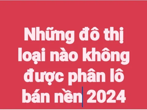 Những đô thị loại nào sẽ không được phân lô bán nền  tại Luật đất đai năm 2024